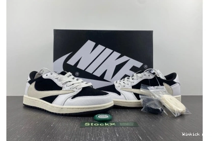 SCOTT AIR TRAVIS BLACK 1 OG LOW X WHITE JORDAN 1013